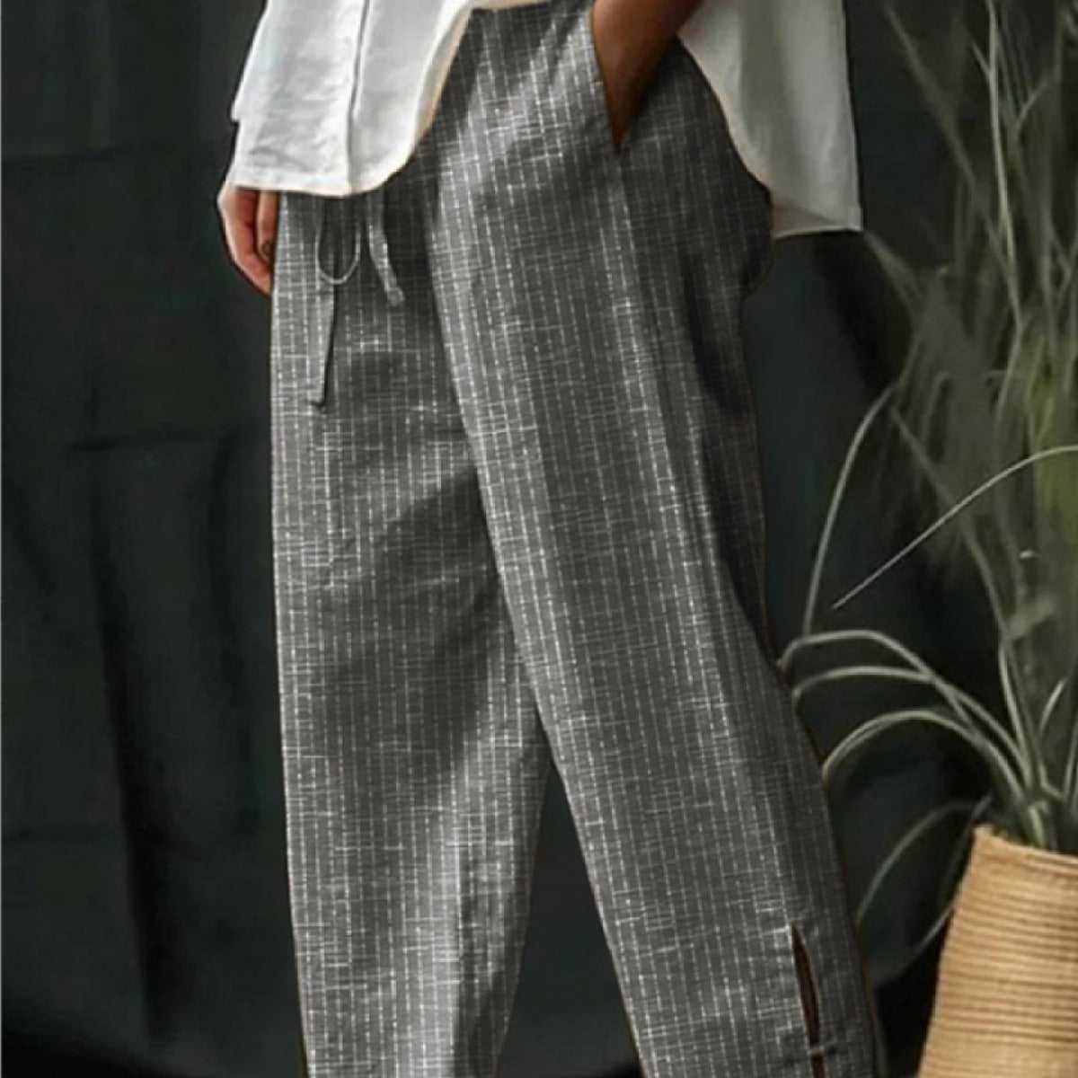 Elaine – Gestreifte Hose mit Taschen
