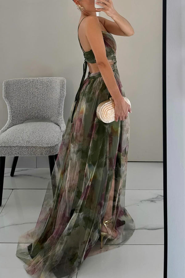 Alina – Langes Kleid mit V-Ausschnitt für Hochzeitsgäste