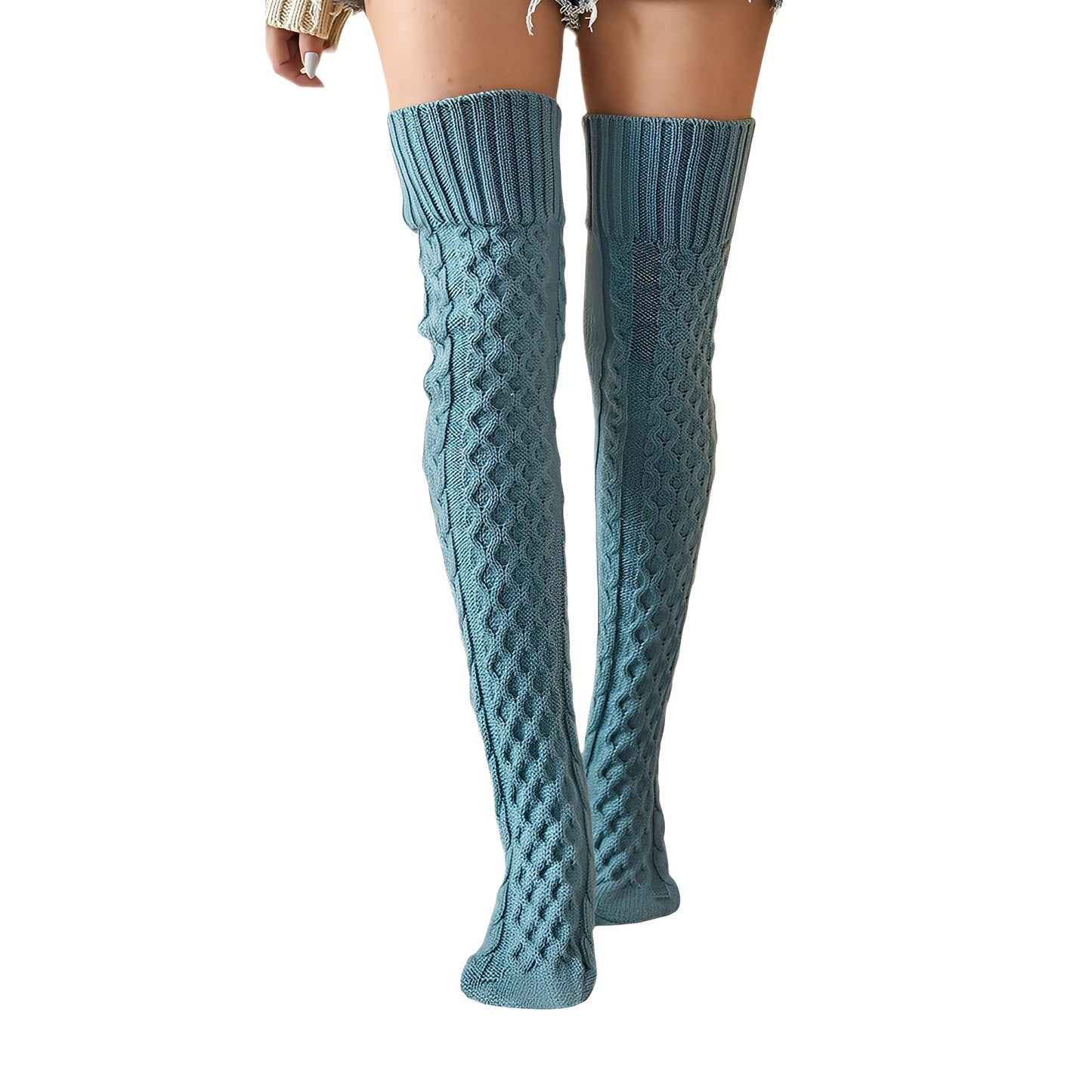 Jillian - Elegante, warme, lange Wollsocken für Frauen