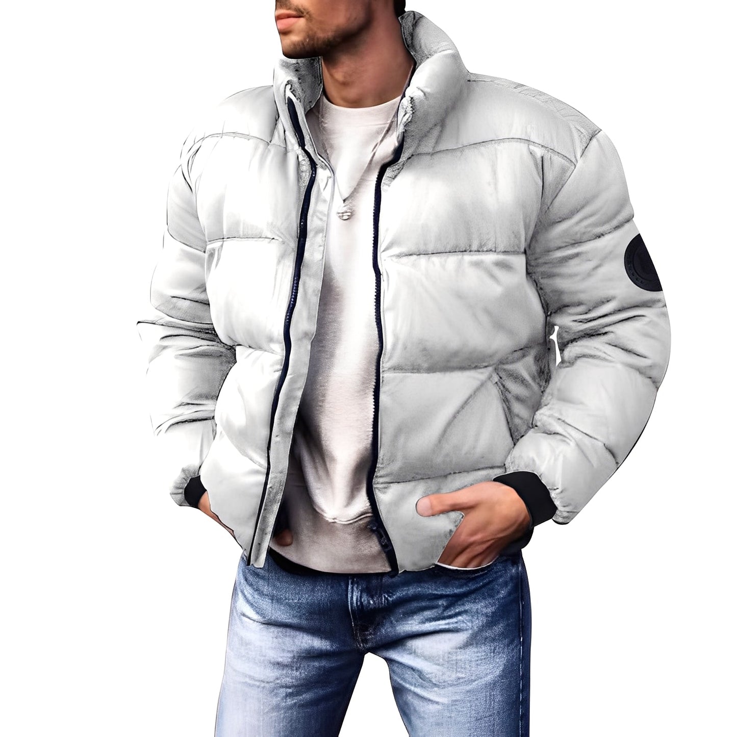 Keaton - Stilvolle, gefütterte Daunenjacke für Herren