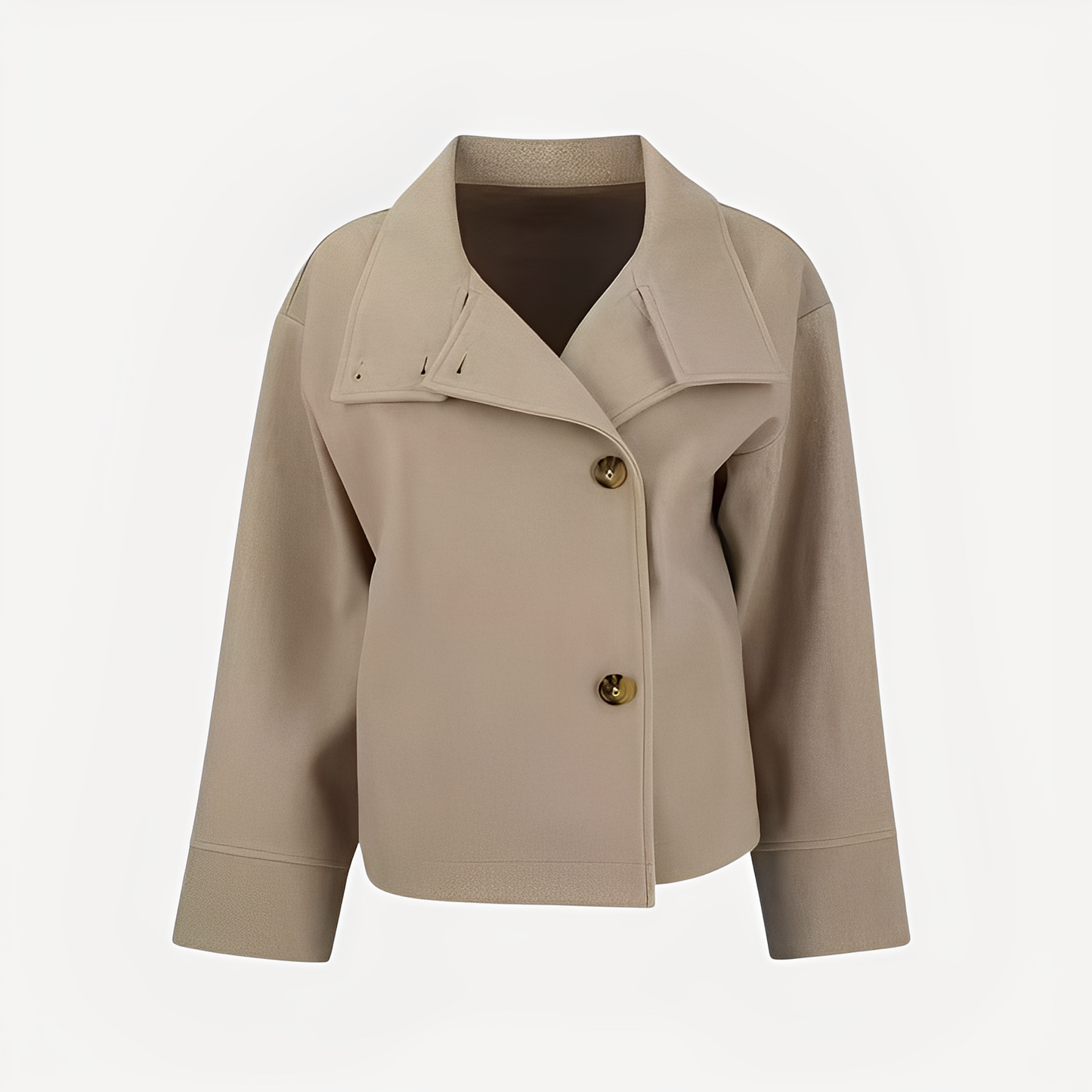 Carolyn - Elegante Damen Wolljacke mit einem Knopf