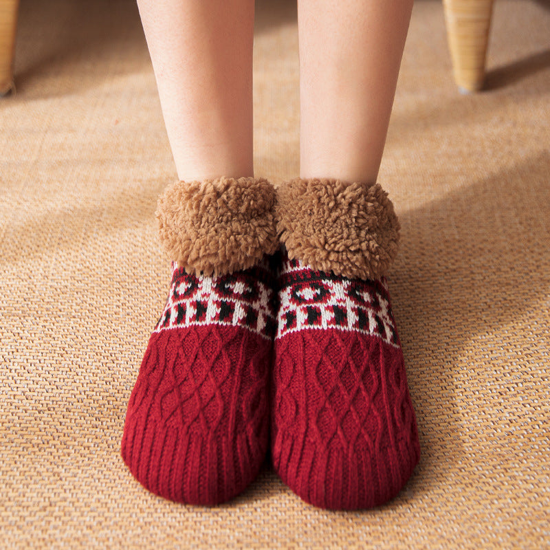 Nichole - Elegante, warme Antirutsch-Socken für Damen