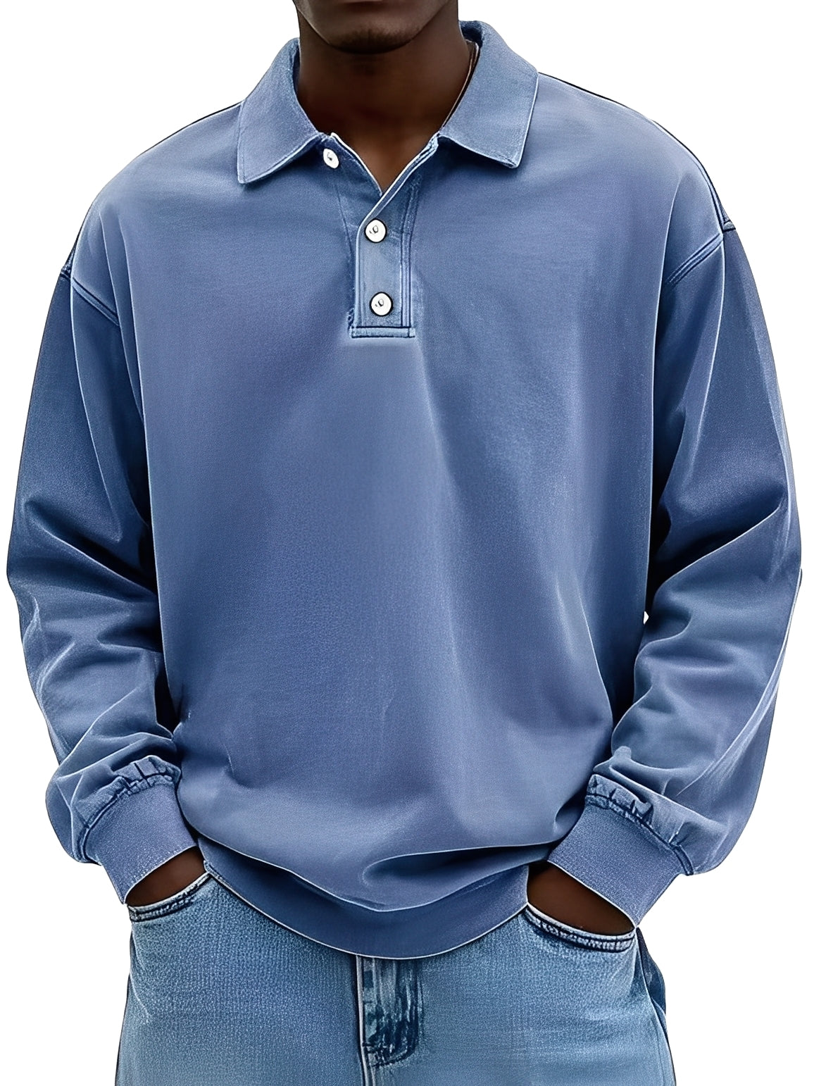 Clayton - Traditionelles Herren-Poloshirt mit langen Ärmeln