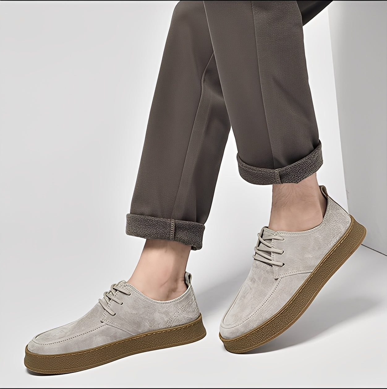Sylvan - Schicke flache Herrenschuhe aus Wildleder
