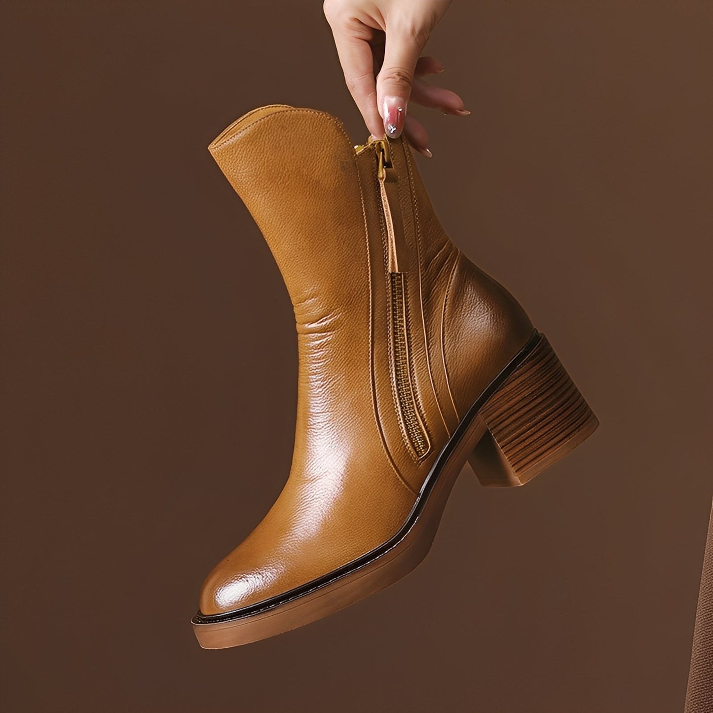 Pamella - Klassische Lederstiefel für Frauen