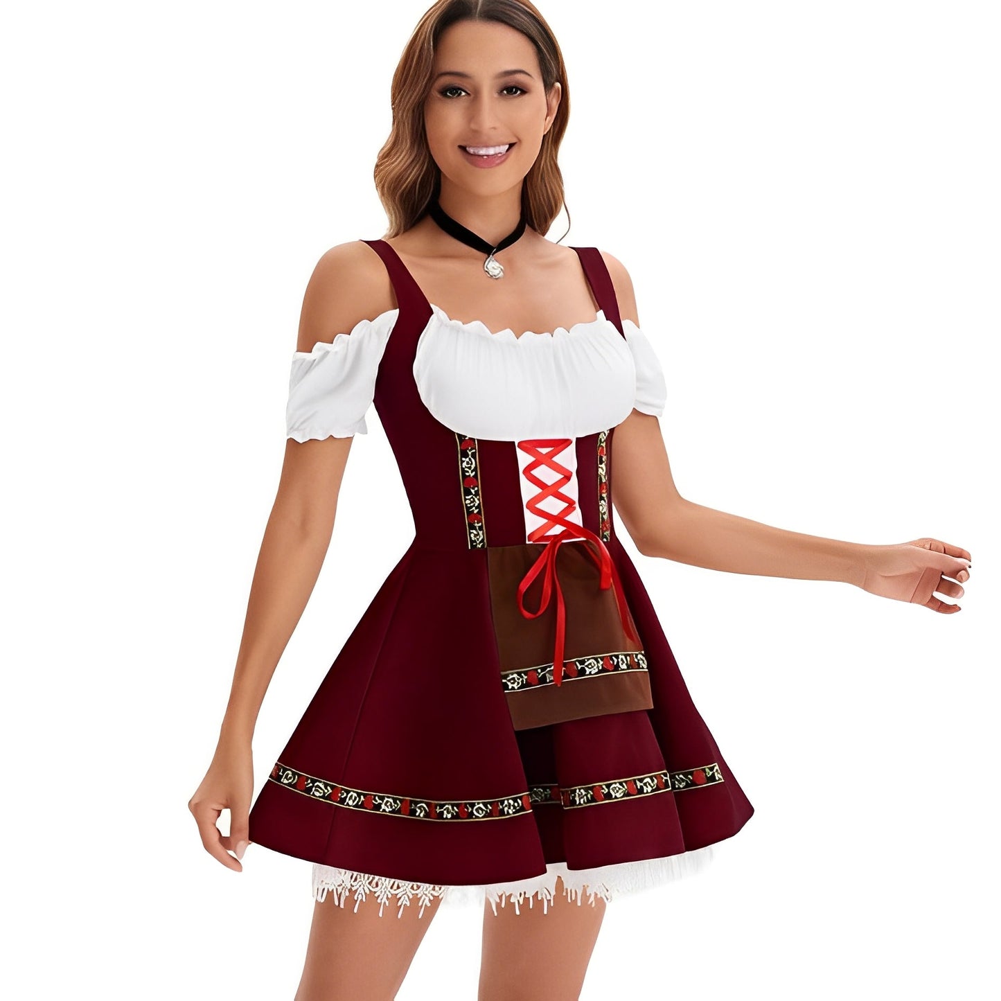 Adella - Schickes kurzes Oktoberfest-Dirndl für Damen
