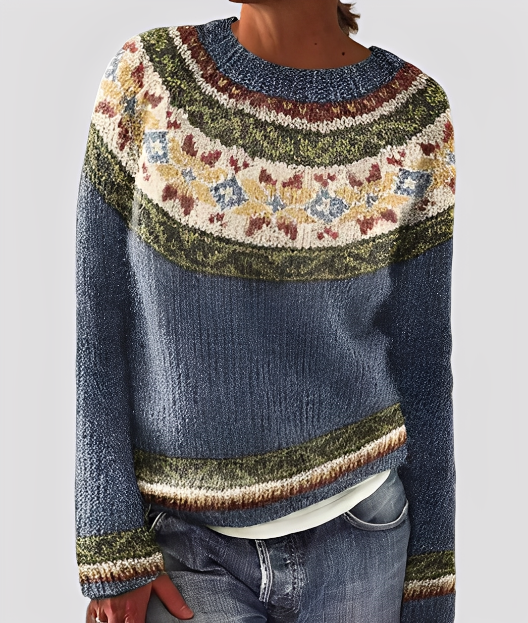 Christal - Schicker, locker geschnittener Damen-Wollpullover
