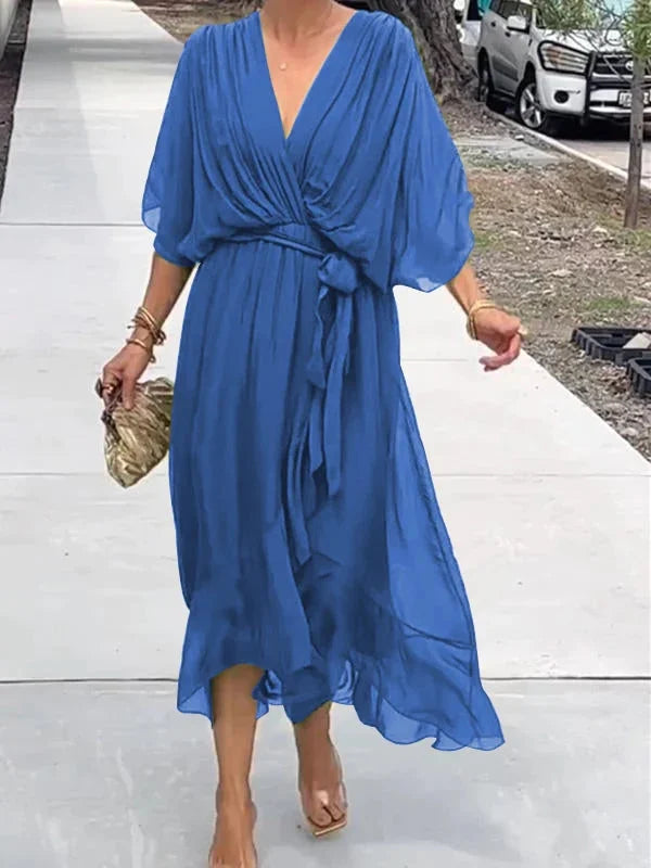 Amara – Bedrucktes ärmelloses Maxikleid