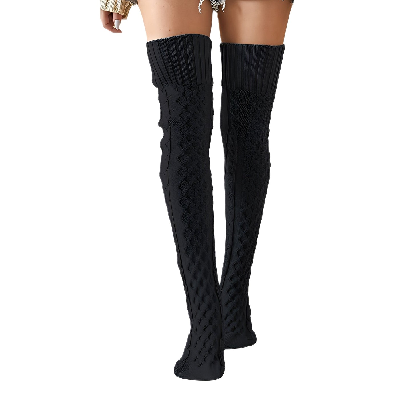 Jillian - Elegante, warme, lange Wollsocken für Frauen