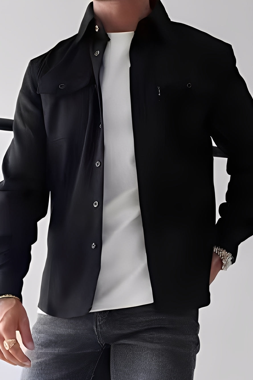 David - Lässiges Hemd für Männer mit Taschen