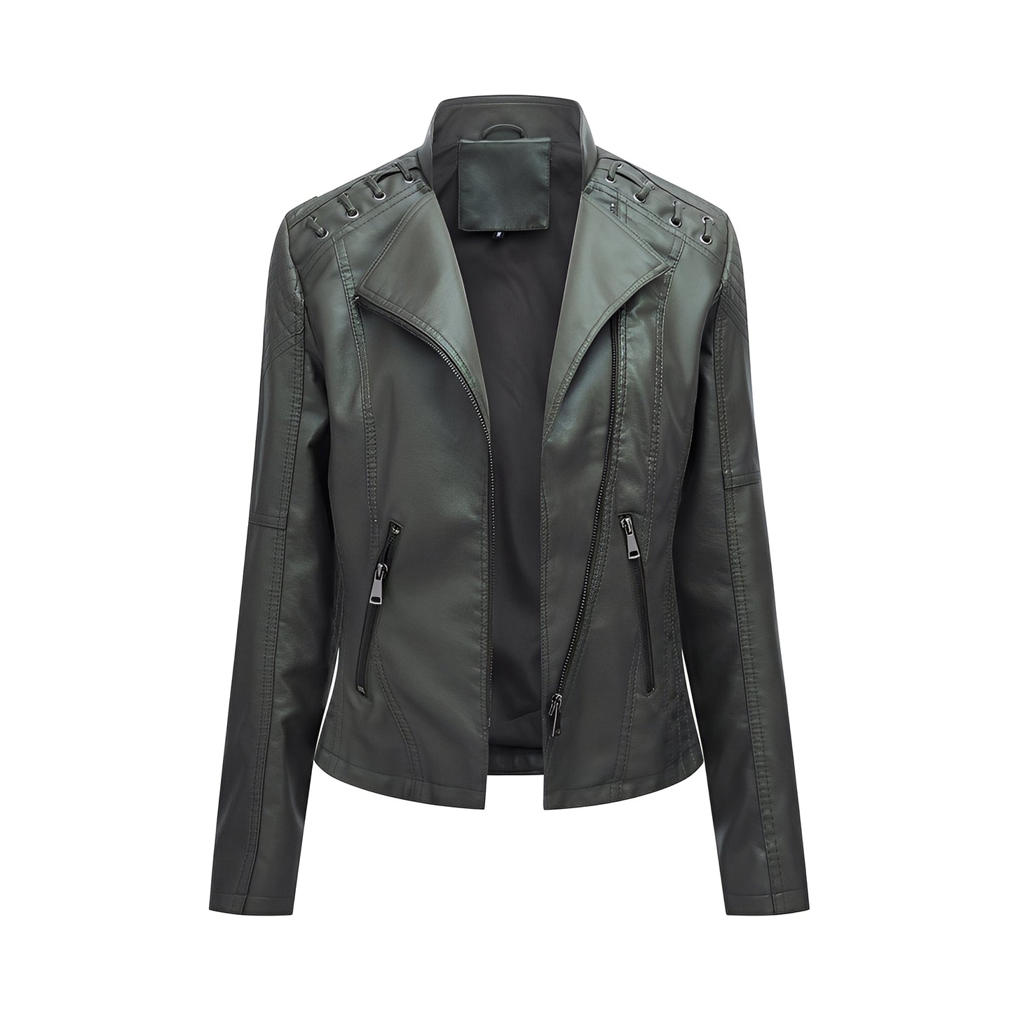 Narelle - Stilvolle, schmale kurze Damenlederjacke