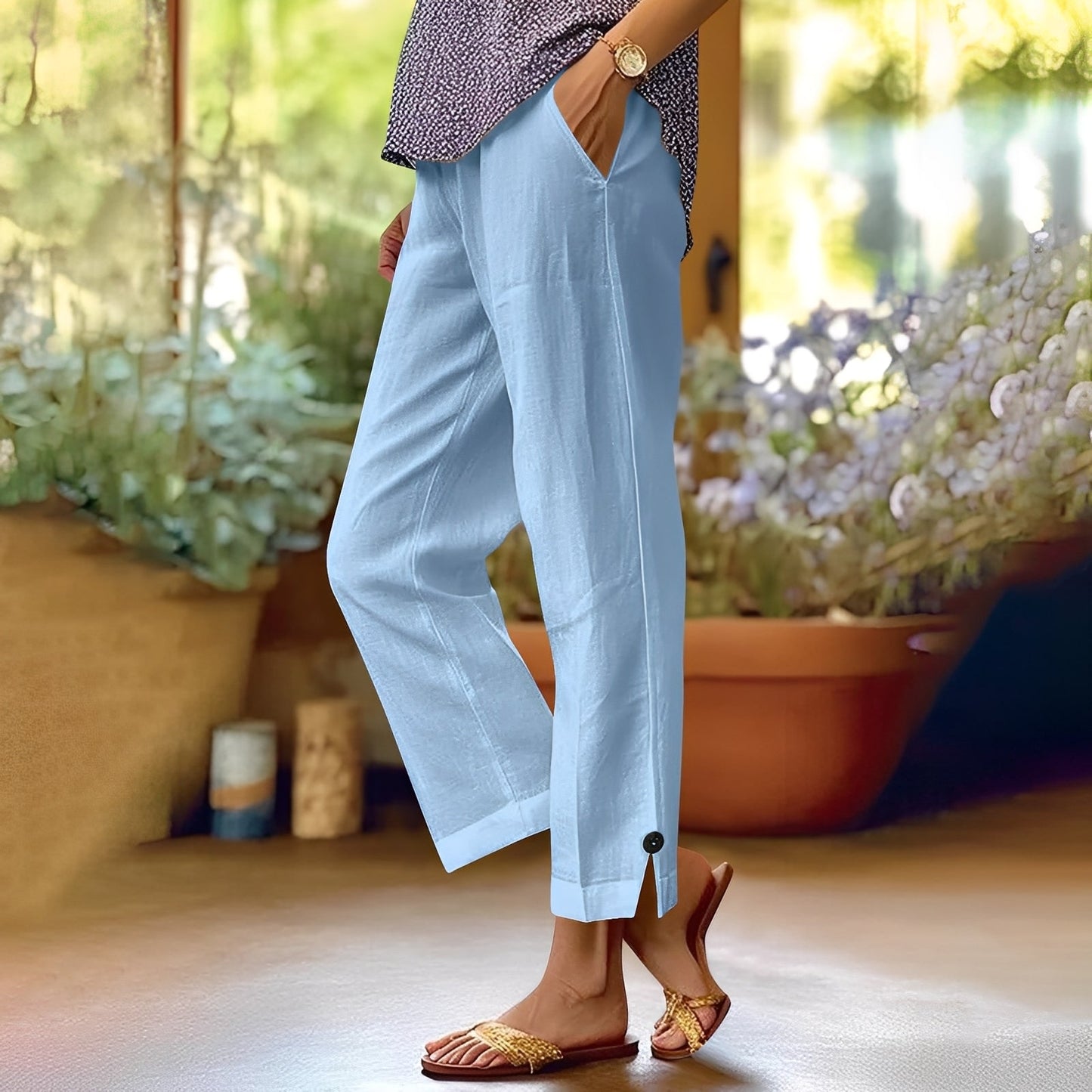 Kassia - Leichte Sommerhose für Frauen aus Leinen