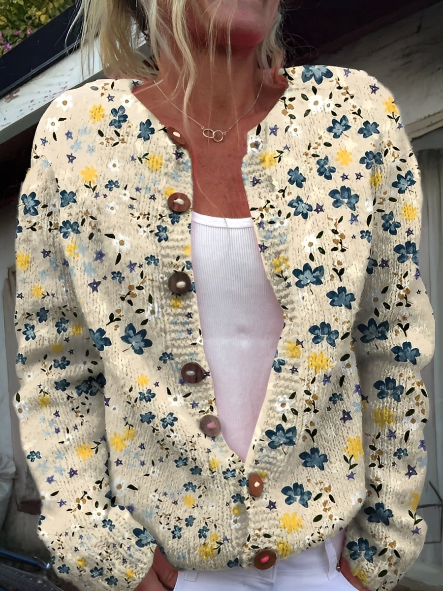 Kandace - Schicker Damen-Cardigan mit Blumenprint