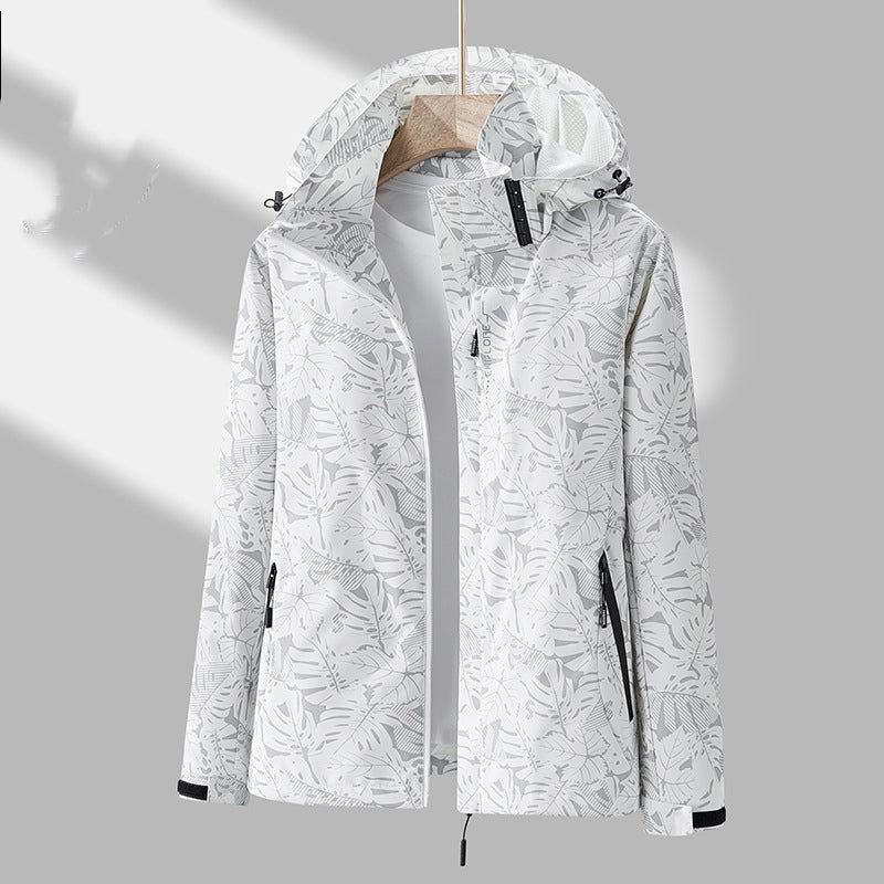 Emmaline - Trendige bedruckte Damen-Outdoor-Jacke mit Kapuze