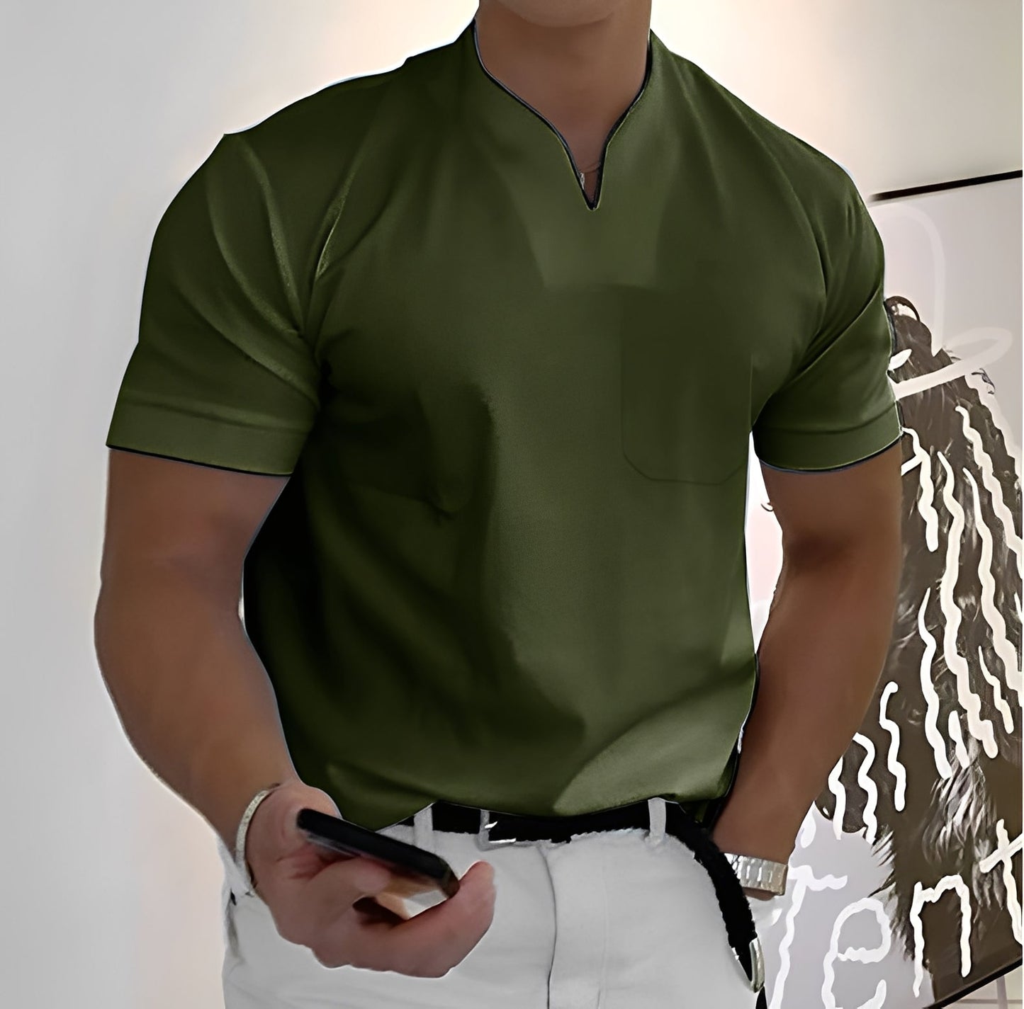 Dylan - Enges, kurzes Herrenhemd für Business