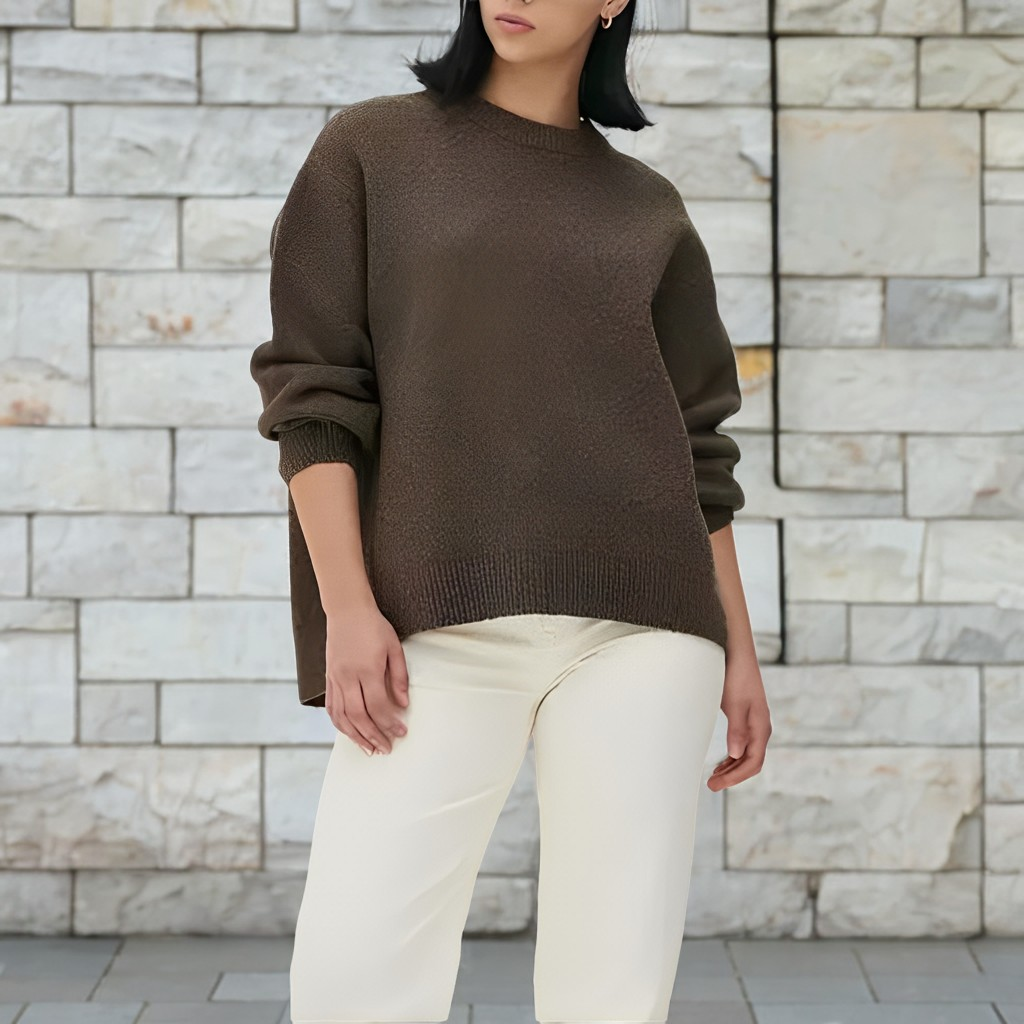 Shanelle - Klassischer Damenpullover mit rundem Halsausschnitt