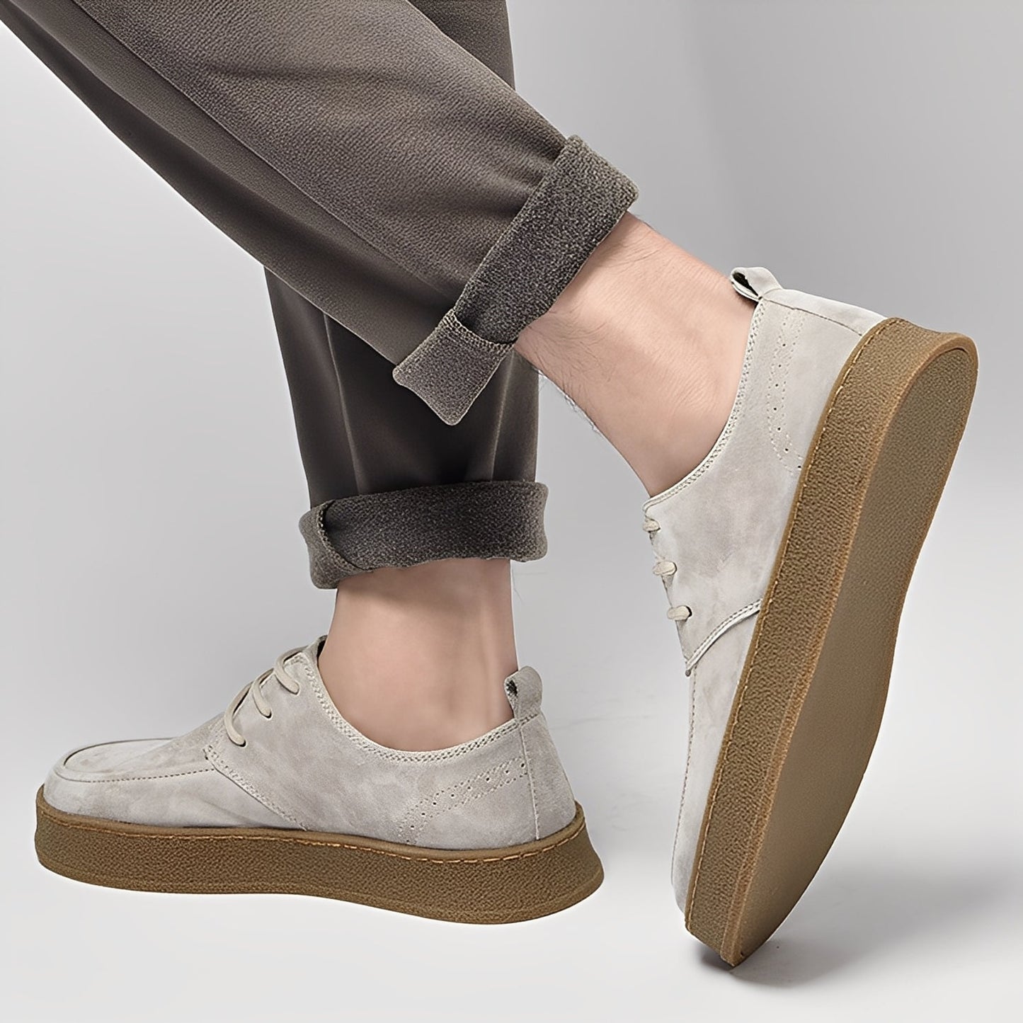 Sylvan - Schicke flache Herrenschuhe aus Wildleder