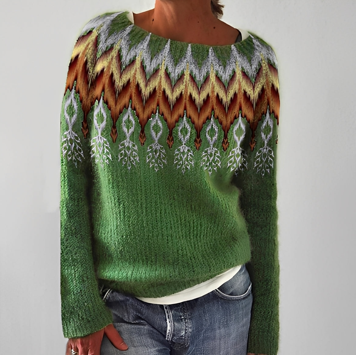 Christiana - Klassischer Damenpullover mit Design