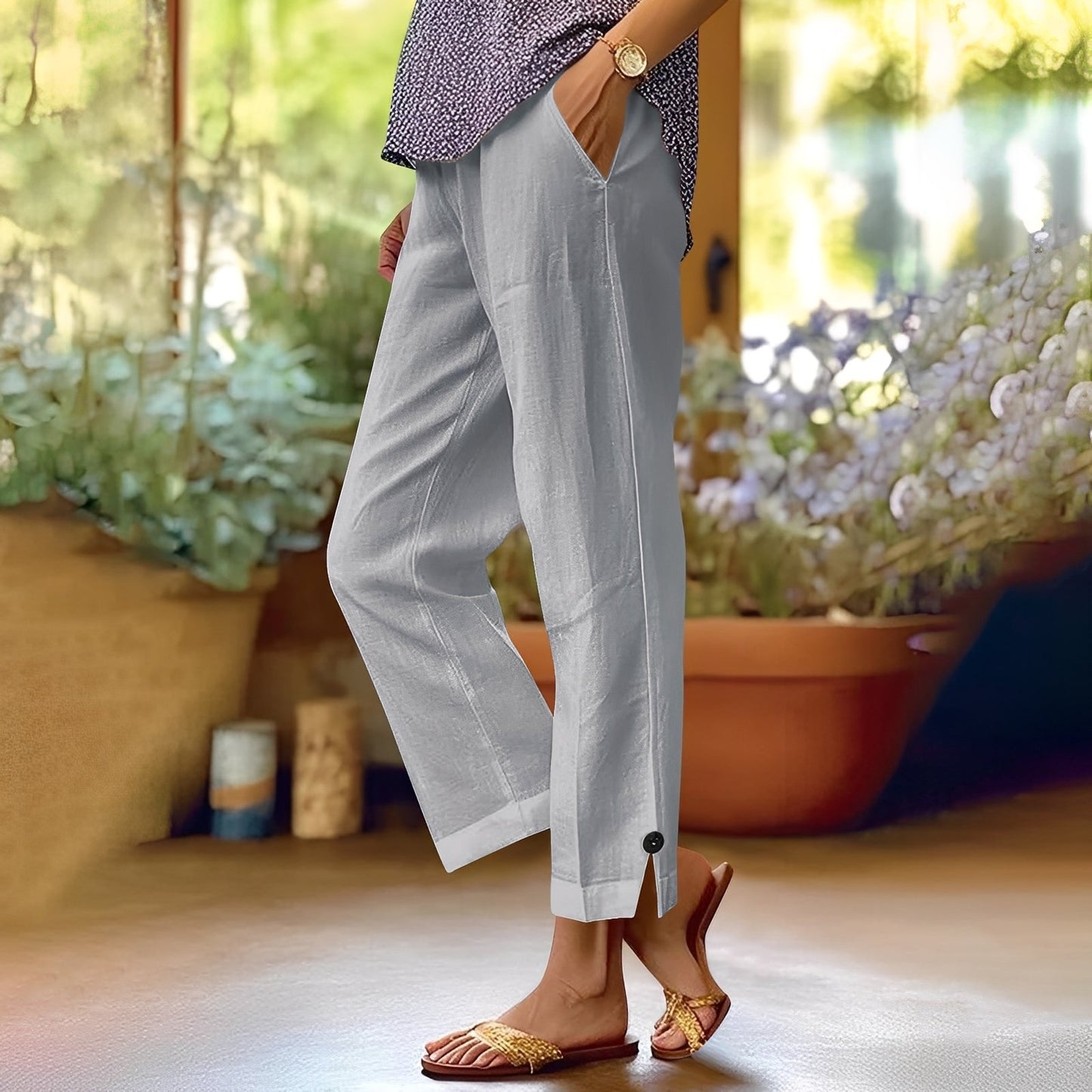 Kassia - Leichte Sommerhose für Frauen aus Leinen