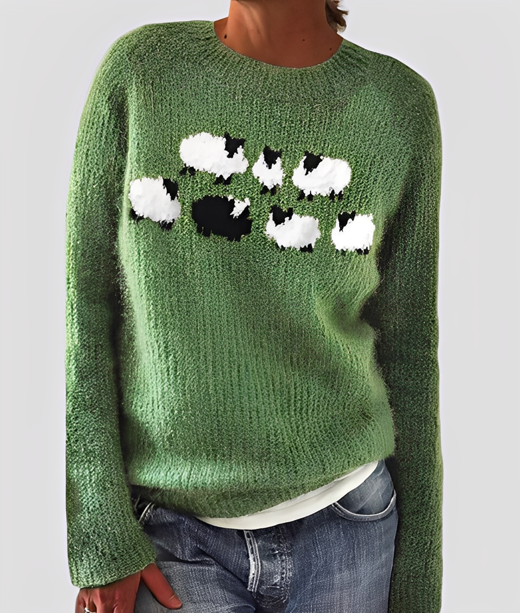 Christal - Schicker, locker geschnittener Damen-Wollpullover