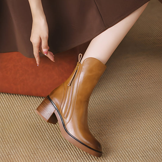 Pamella - Klassische Lederstiefel für Frauen