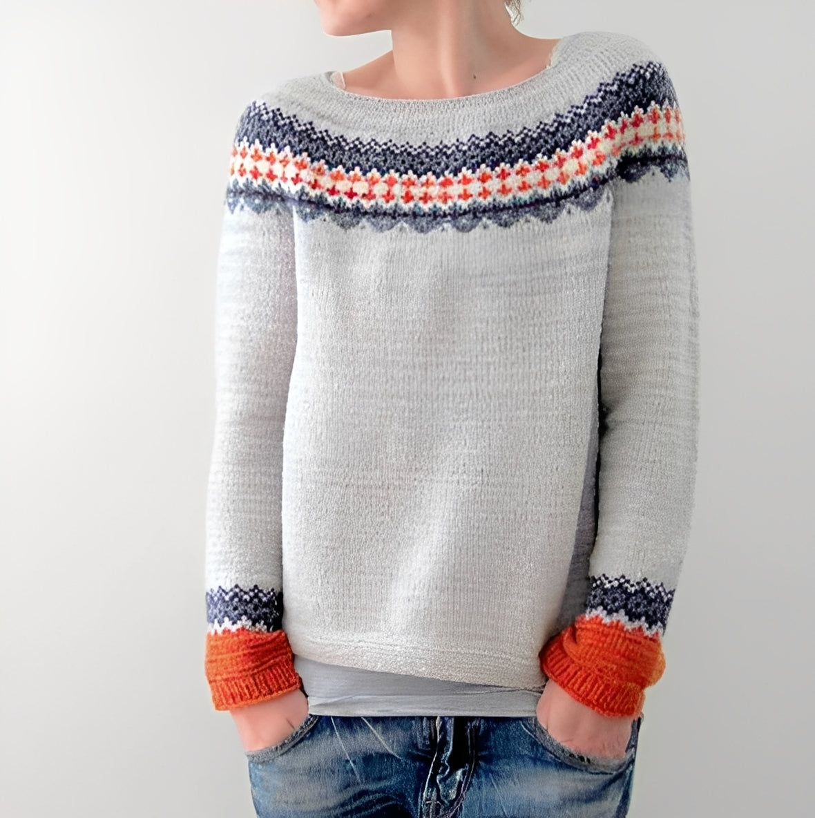 Christiana - Klassischer Damenpullover mit Design