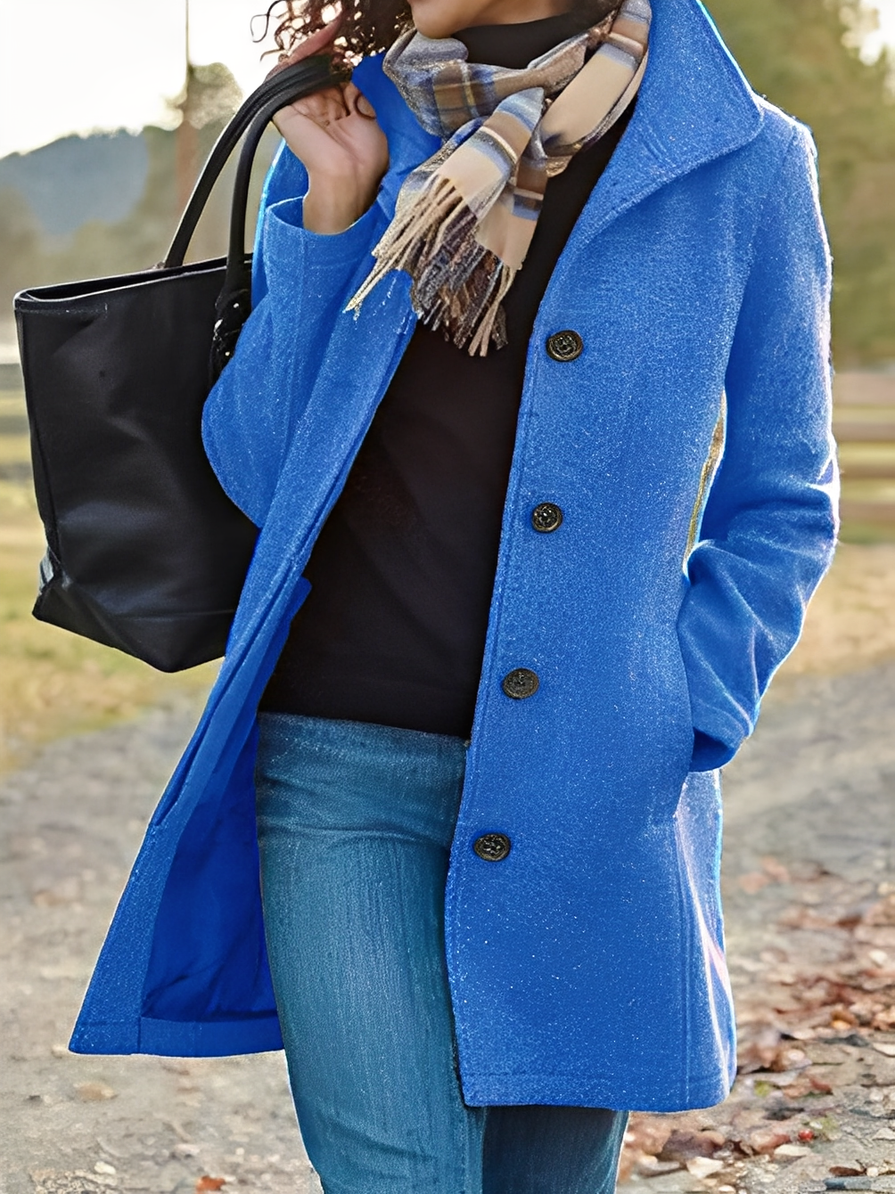 Jaclyn - Moderner und wandelbarer Damen-Tweedmantel