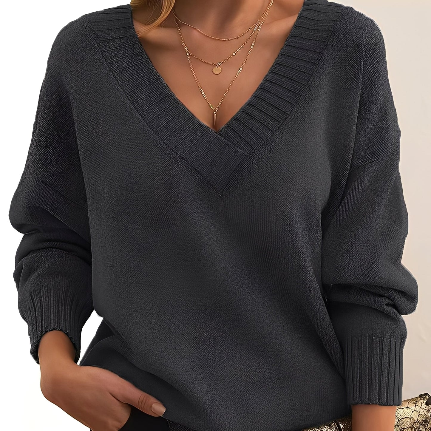 Merideth - Einfacher und vielseitiger Pullover für Damen