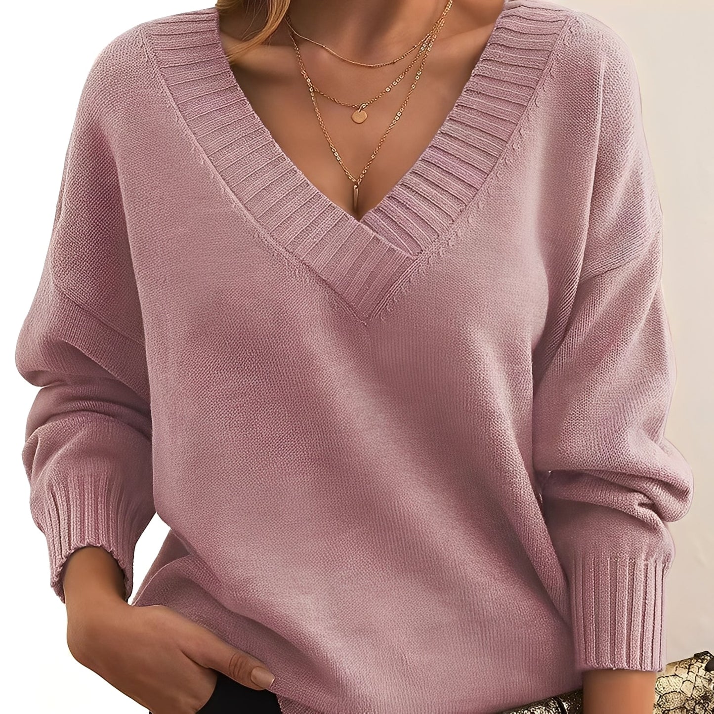 Merideth - Einfacher und vielseitiger Pullover für Damen