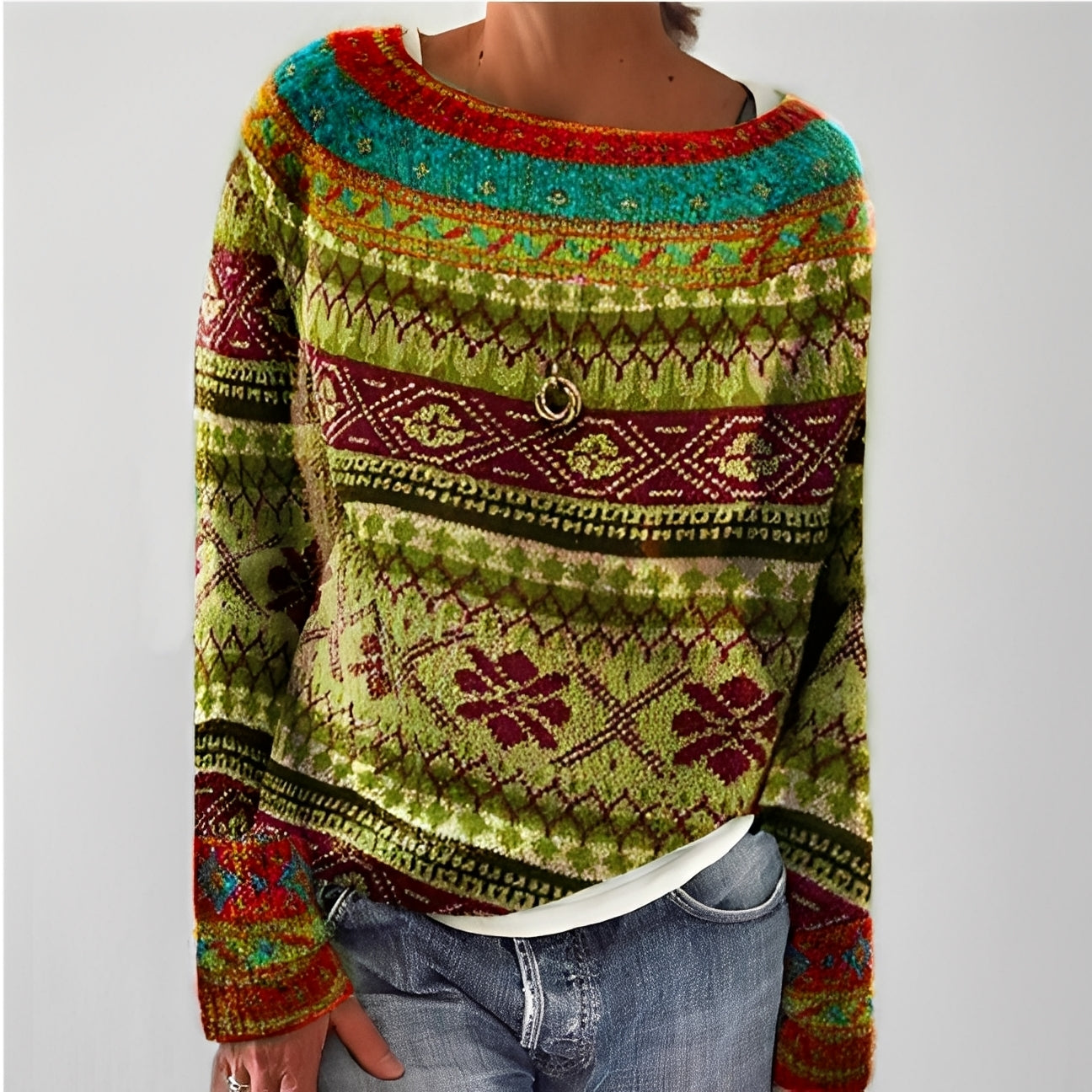 Christiana - Klassischer Damenpullover mit Design