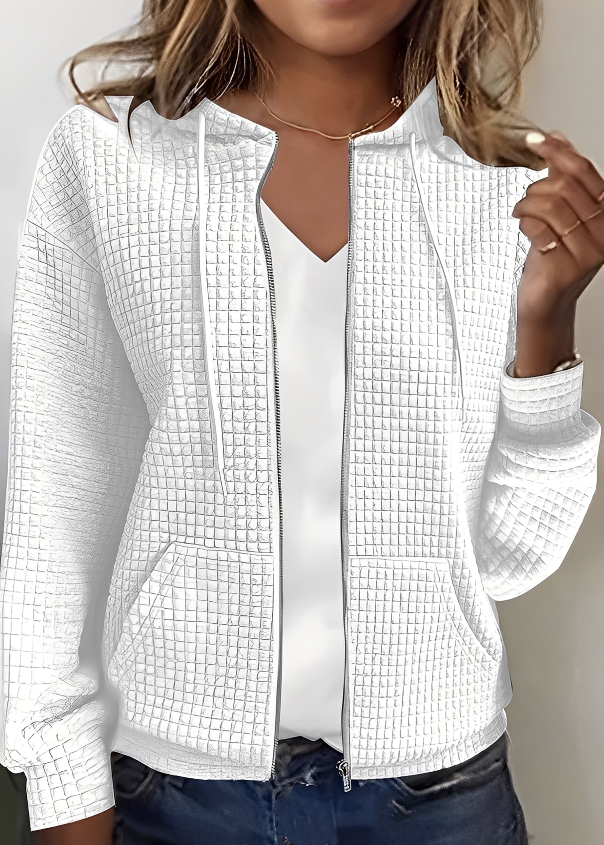 Katherine - Modischer Cardigan mit Kapuze und Taschen für Frauen