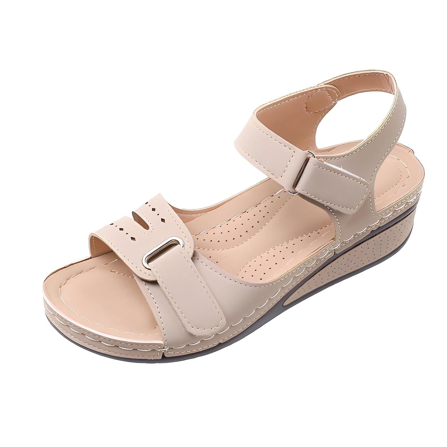 Marissa - Komfortable Damensandalen mit Plateausohle und Riemen