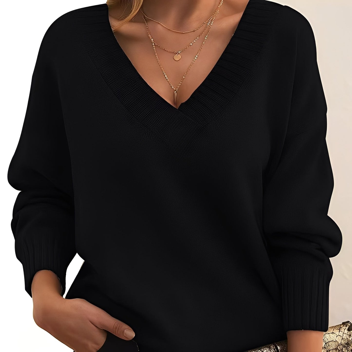 Merideth - Einfacher und vielseitiger Pullover für Damen
