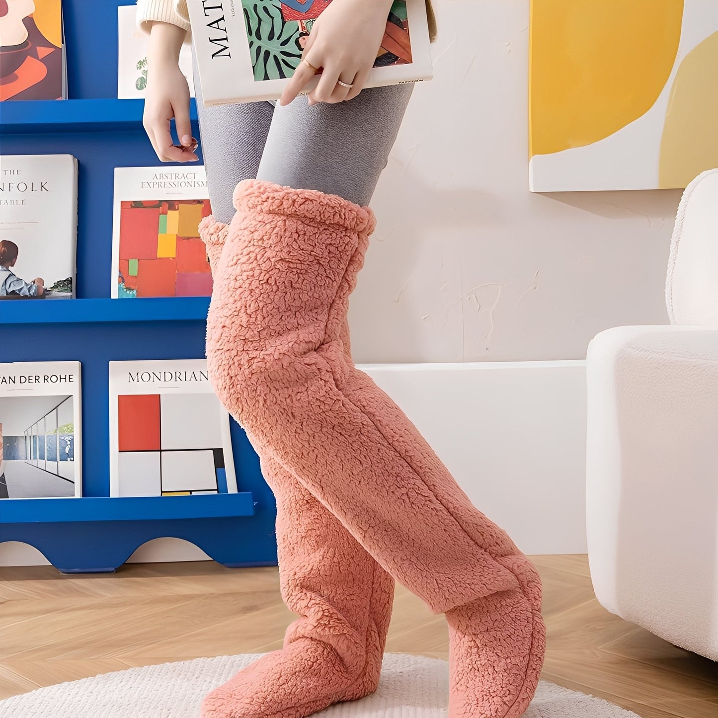 Camellia - Warme, kniehohe Wintersocken für Frauen