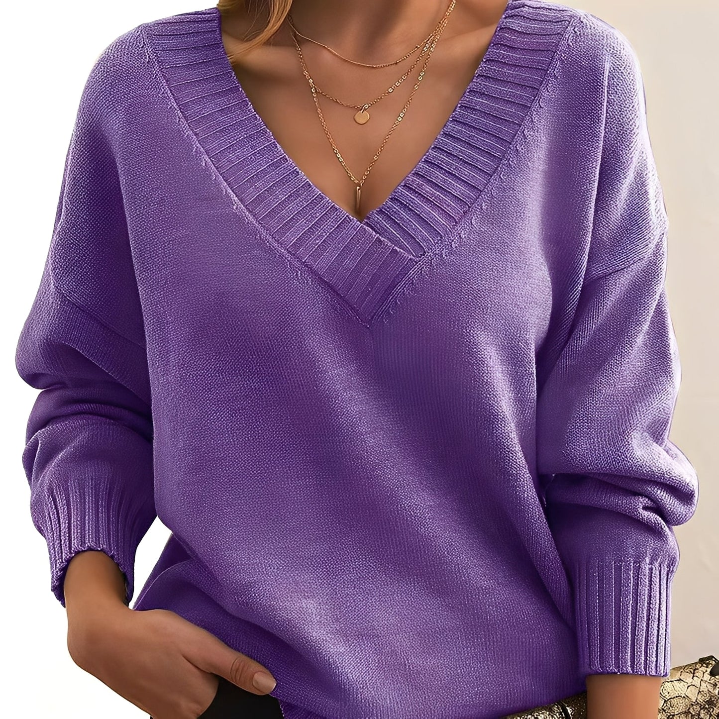 Merideth - Einfacher und vielseitiger Pullover für Damen