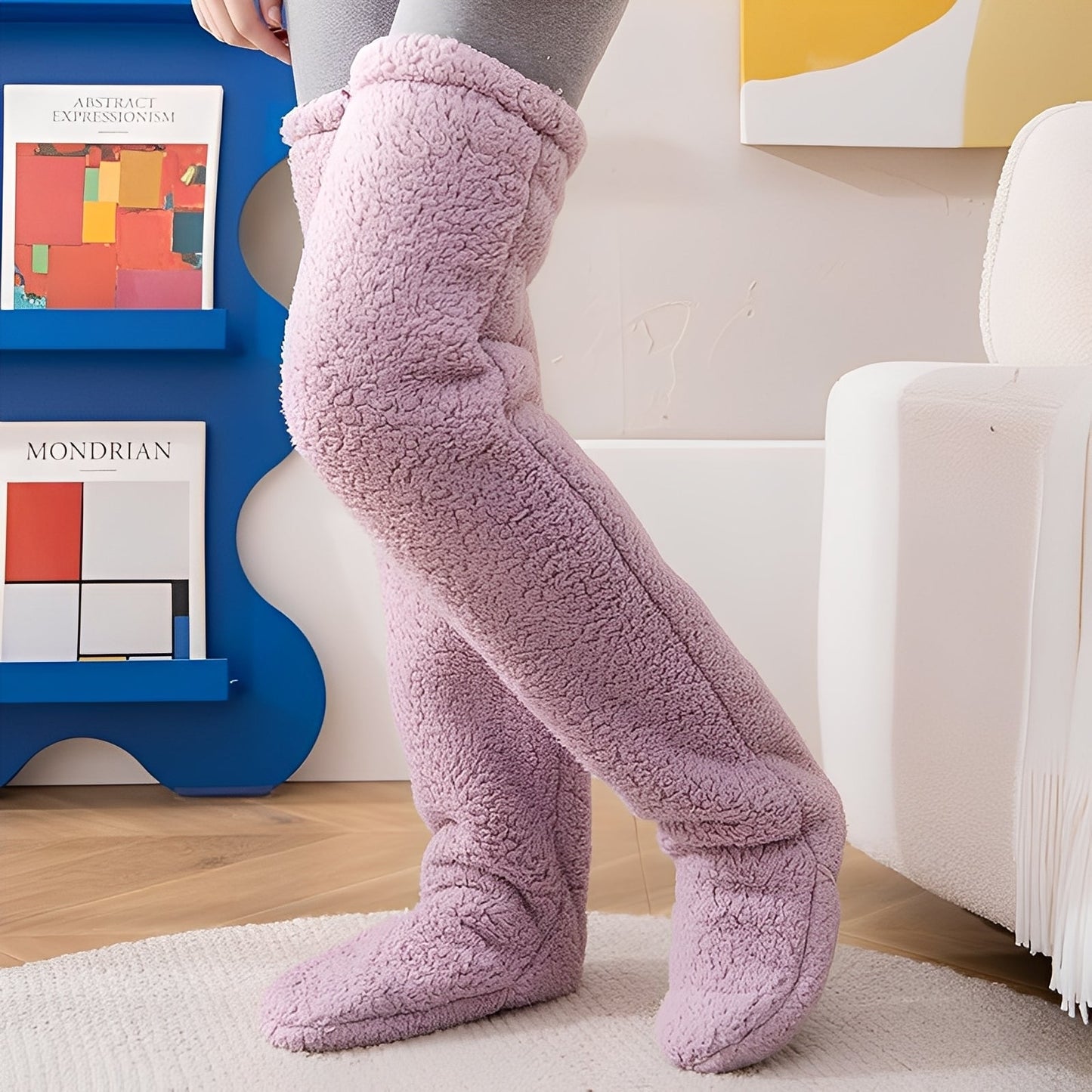 Camellia - Warme, kniehohe Wintersocken für Frauen