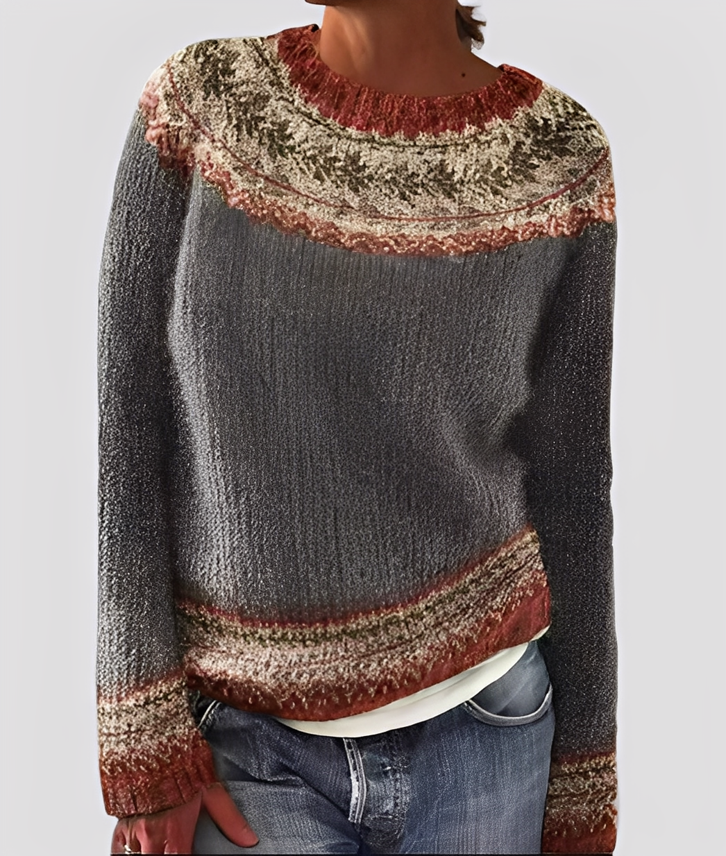 Christal - Schicker, locker geschnittener Damen-Wollpullover