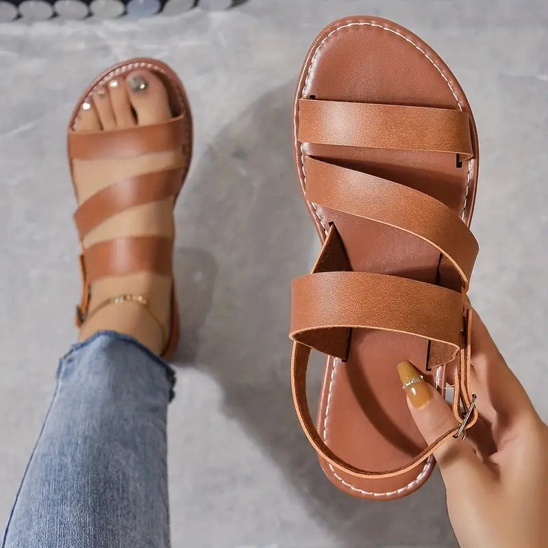 Chloe – Elegante Römersandalen mit Knöchelriemen