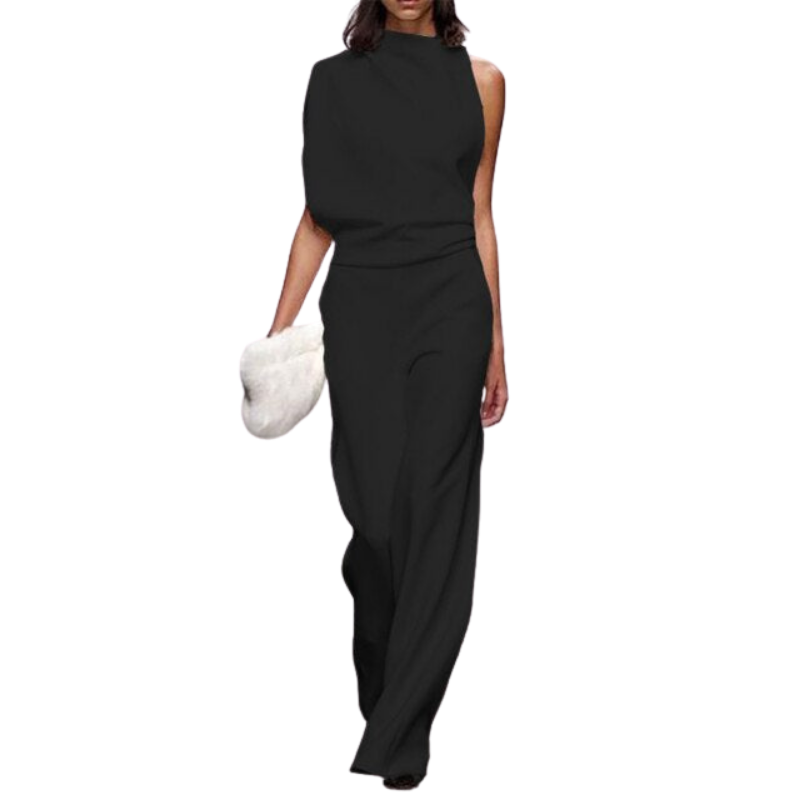 Sloane – Ärmelloser, einfarbiger, rückenfreier Jumpsuit