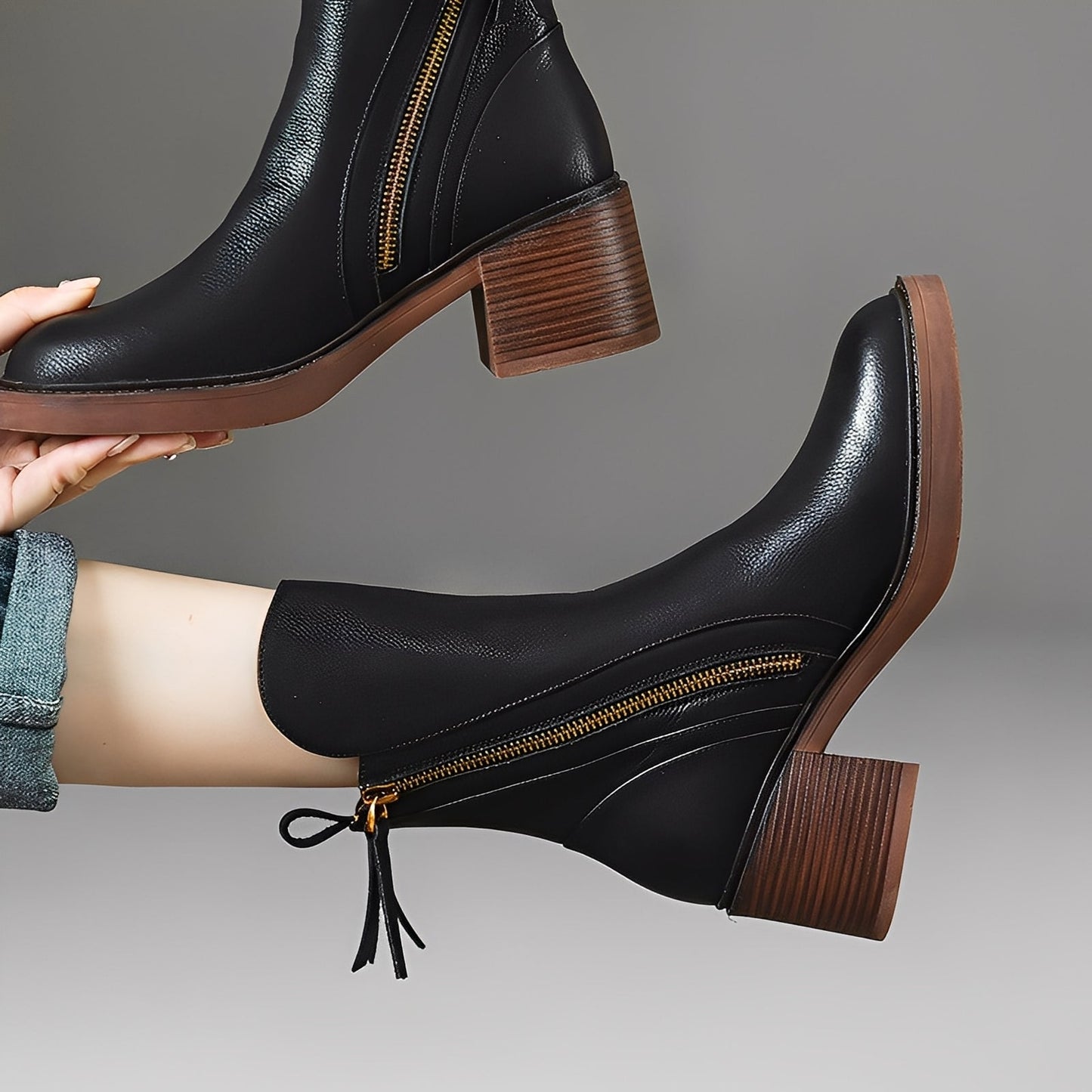Pamella - Klassische Lederstiefel für Frauen