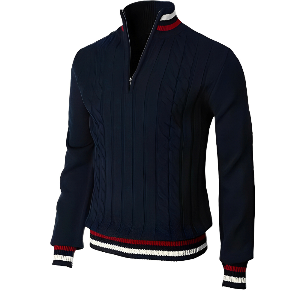 Derick - Moderner Herrenpullover mit Reißverschluss