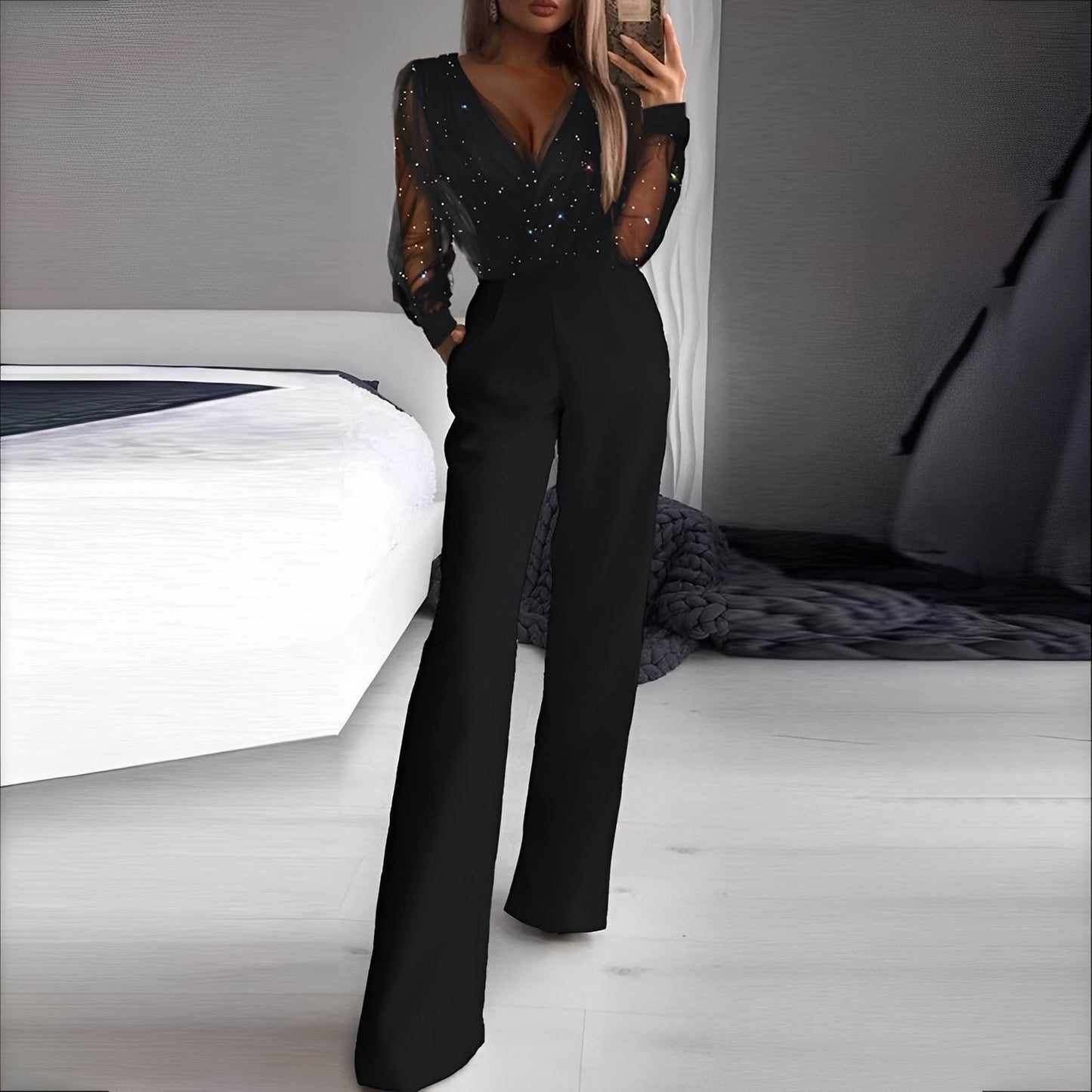 Morgana - Damenoverall mit weitem Bein und schicker Optik