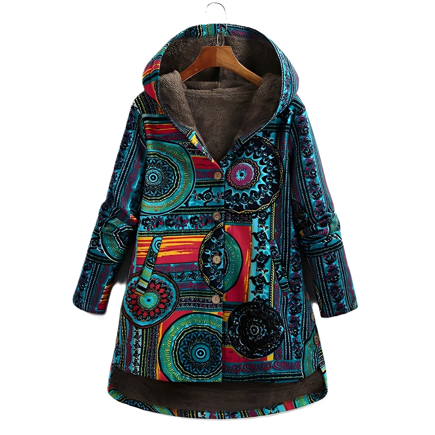 Griselda - Damen-Hoodie mit ethnischen Blumenmustern