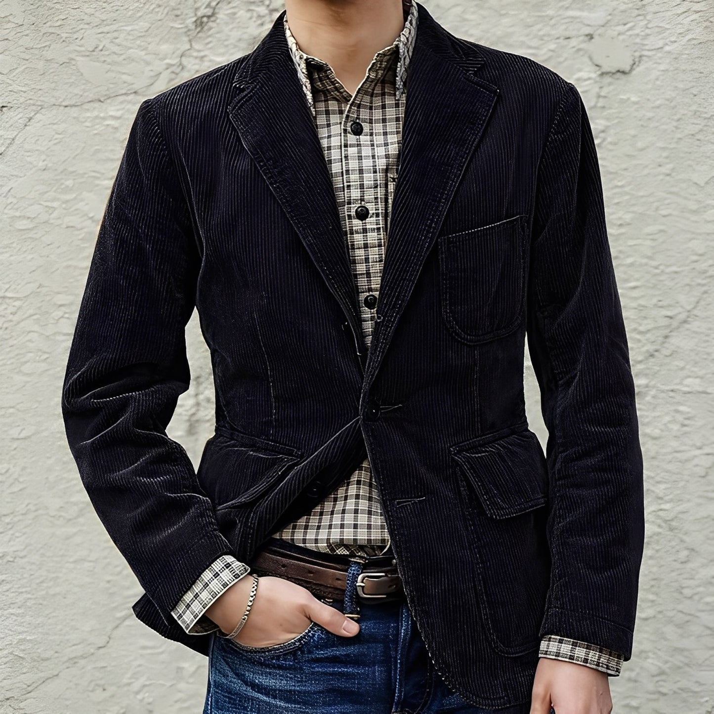 Dalton - Bequeme Herren-Wolljacke mit Taschen