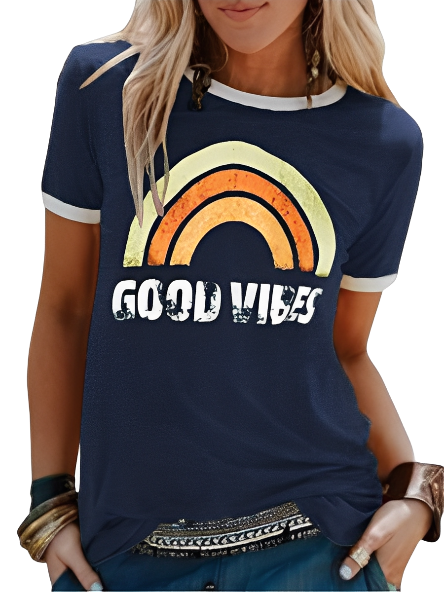 Daria - Schlichtes Shirt mit fröhlichem Design für Damen