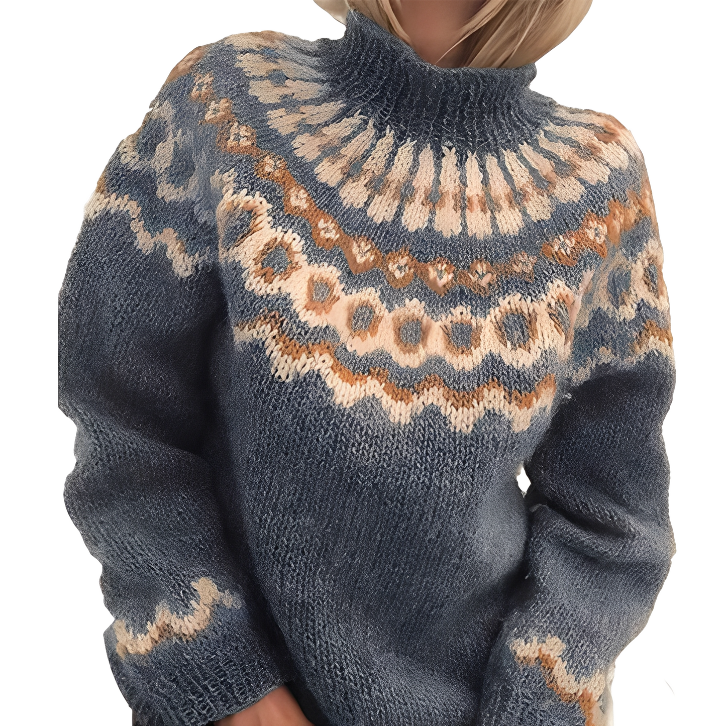 Charlee - Warmer, weiter geschnittener Damen-Rollkragenpulli