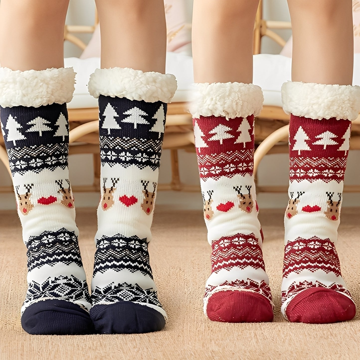 Kassia - Kuschelige Weihnachts-Fußsocken für Damen