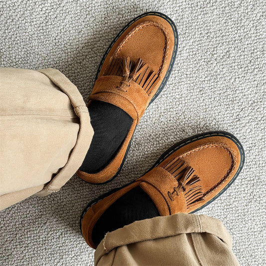 Milton - Herren-Wildleder-Slipper mit Quasten im zeitgemäßen Design