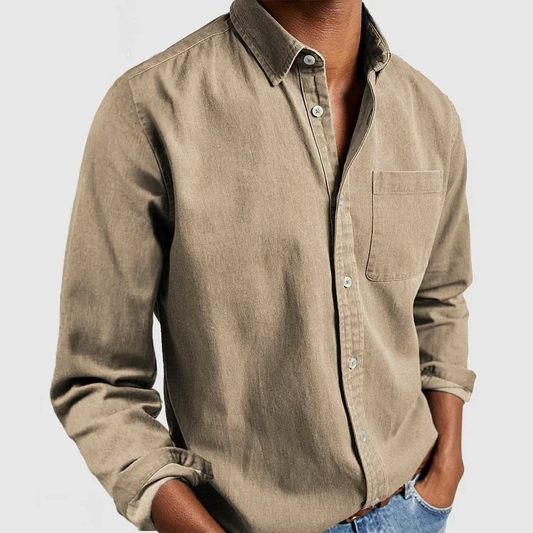 Maxime - Bequemes Jeanshemd Weicher Stoffmix
