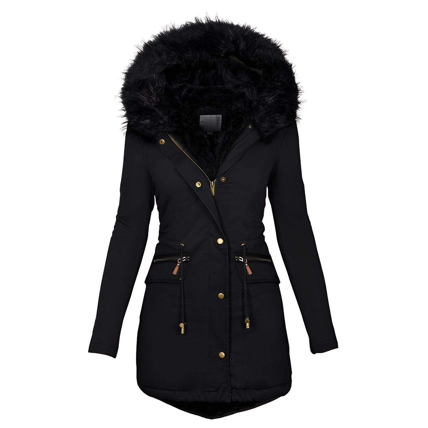 Camilla - Elegante, warme Jacke für Frauen mit Fell